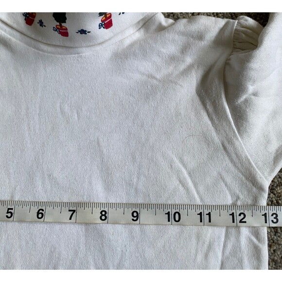 Vintage 80s Hartstrings Cardigan Sweater Girls 6 Button Up Navy Cotton Christmas - Picture 10 of 16